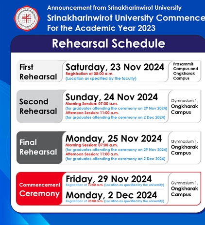 SWU Announces 2024 Commencement Ceremony Rehearsal Schedule